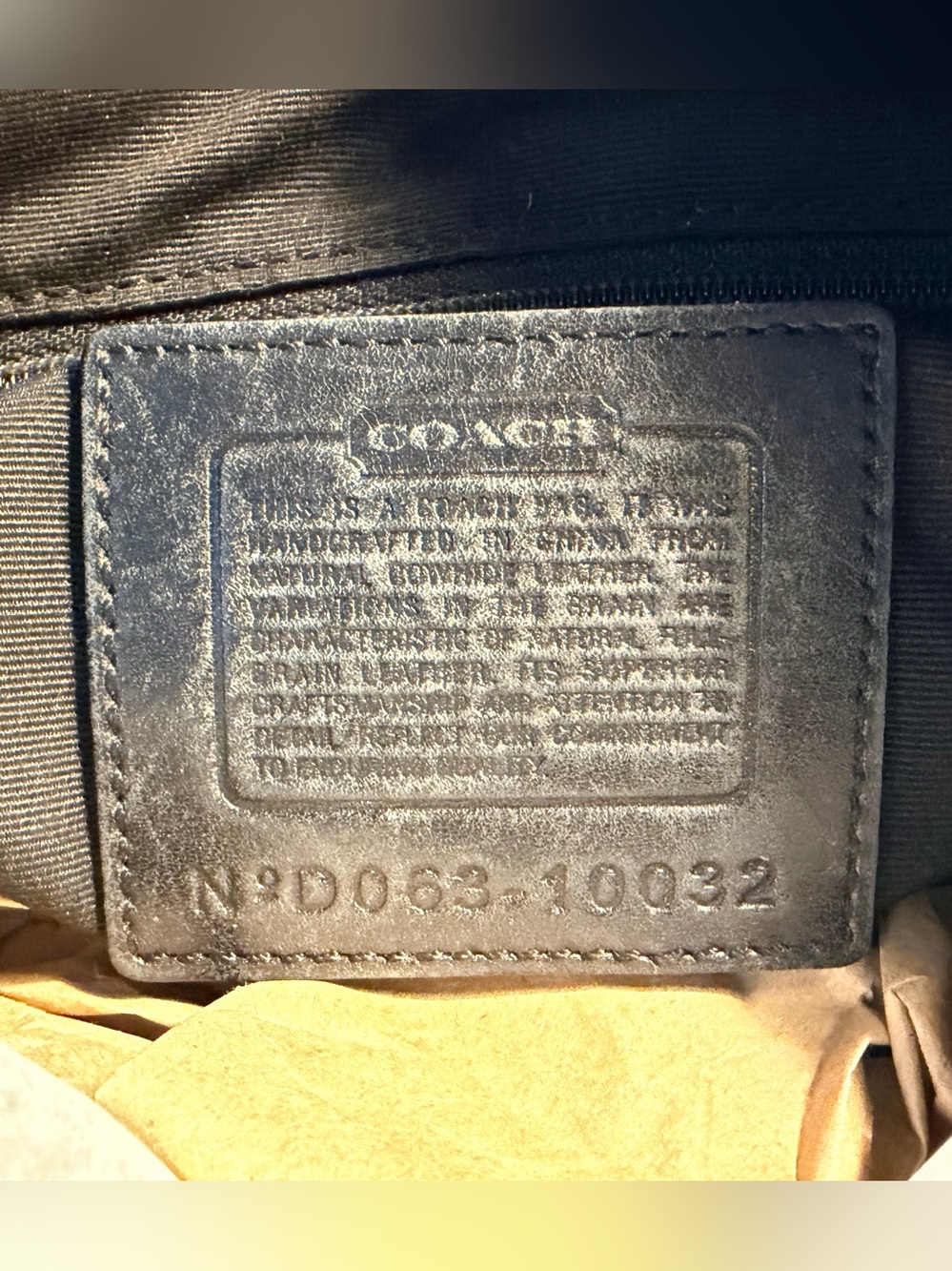 Vintage Coach Soho Black Leather Slouchy Hobo Bag 10032 - Picture 5 of 5